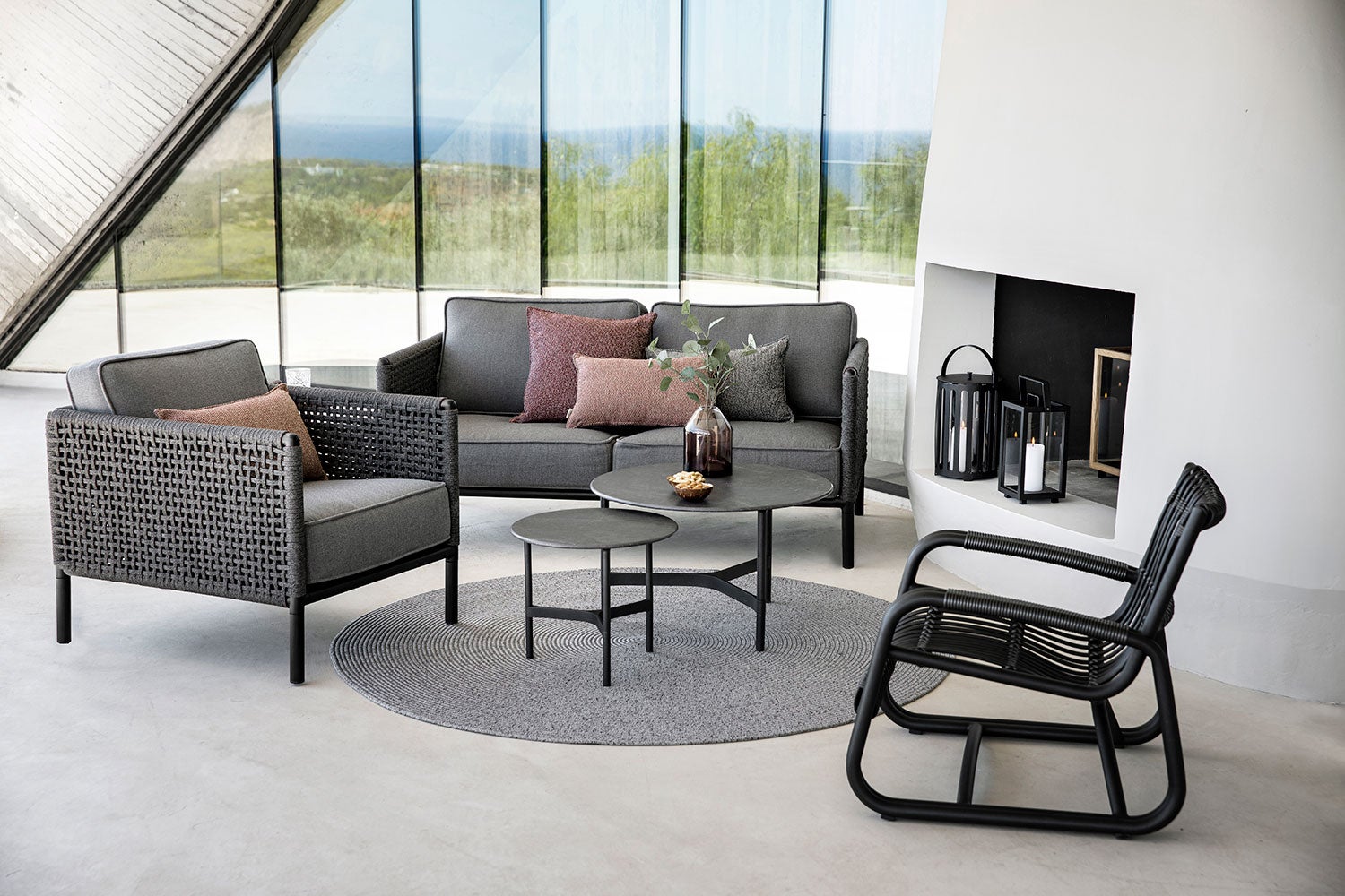 Encore 2-Seater Sofa Dark Grey/Lava Grey