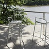 Linear Steel Bar stool Burnt Orange 