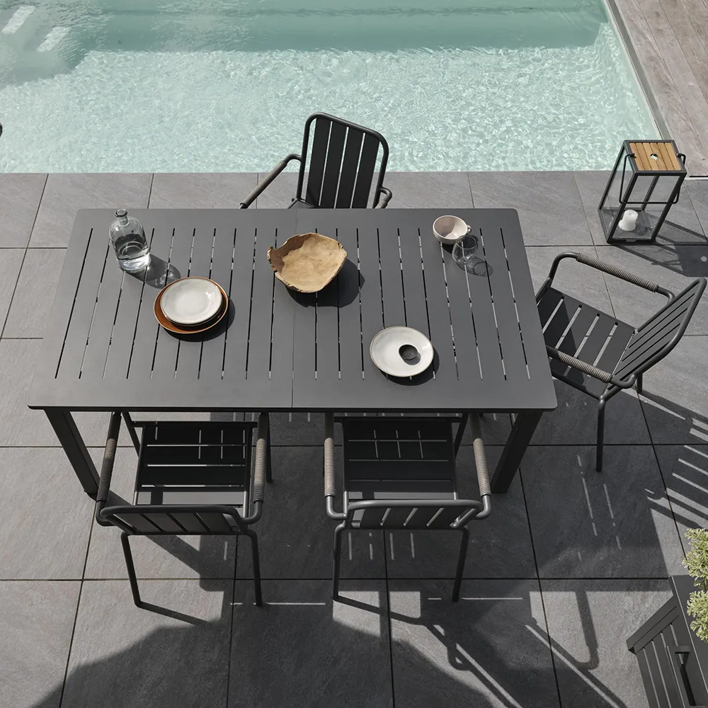 Lomma dining table 100x194-312 cm anthracite