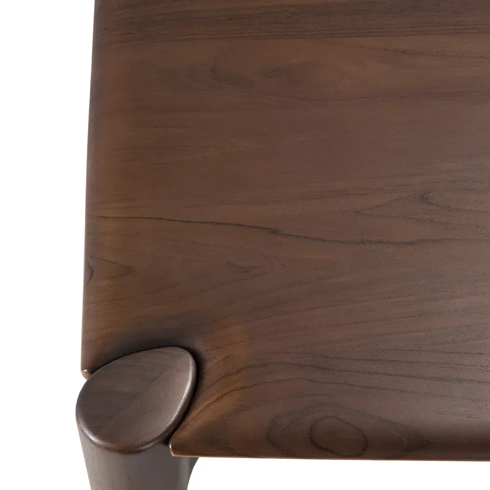 PI Dining table 80x160 cm Brown lacquered oak