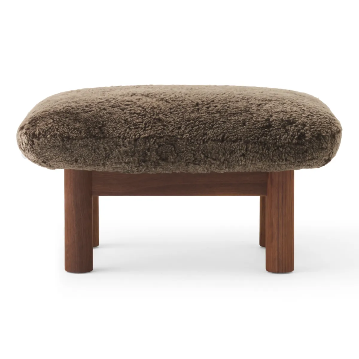 Brasilia Stool Solid Walnut, Sheepskin Nevotex Root
