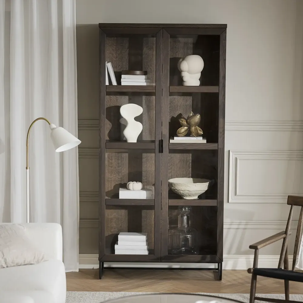 Everett display cabinet brown