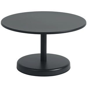 Linear Steel Coffee Table Ø70 cm Anthracite Black 