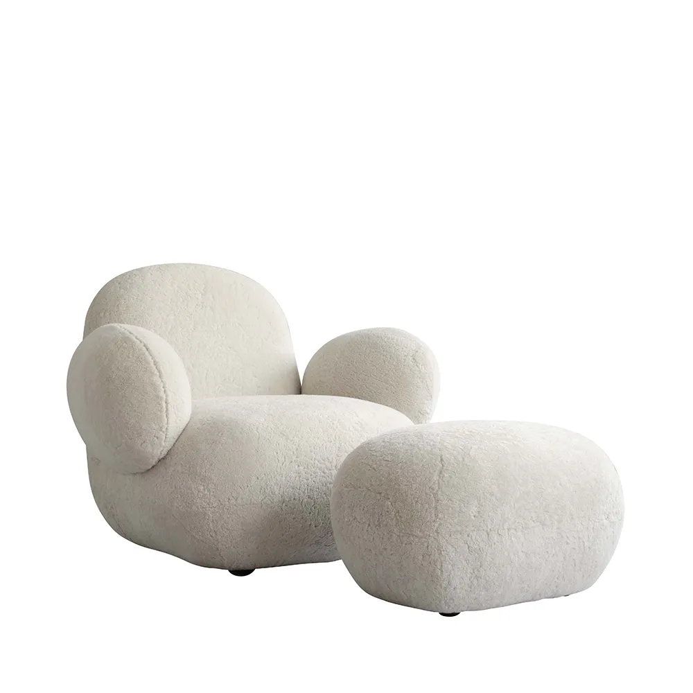 Toe Ottoman - Sheepskin