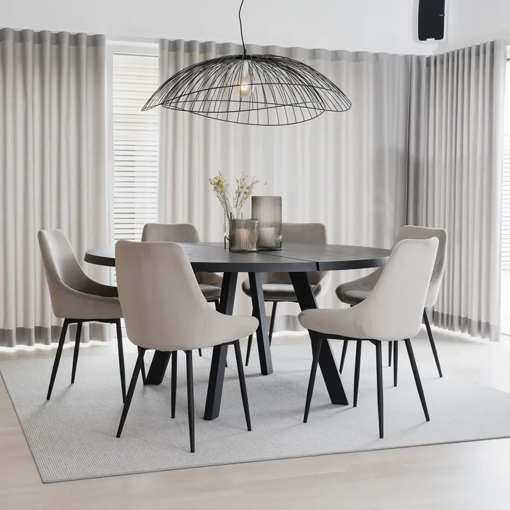 Sierra dining chair beige velvet