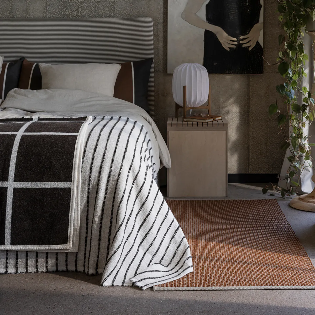 Washable Plastic Rug NILS Rust 70x300 cm