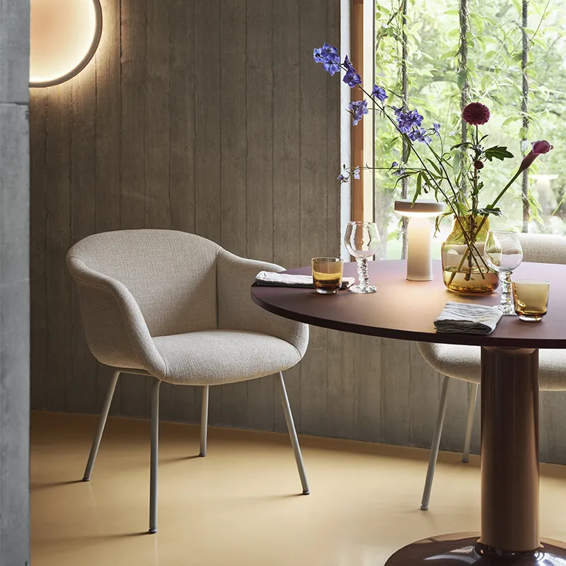 Fiber Soft Armchair Tube Base - Ecriture 240 Grey