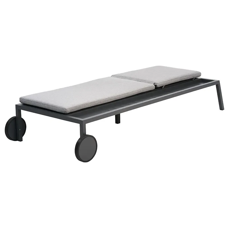 Samvaro sun lounger anthracite Pearl Grey