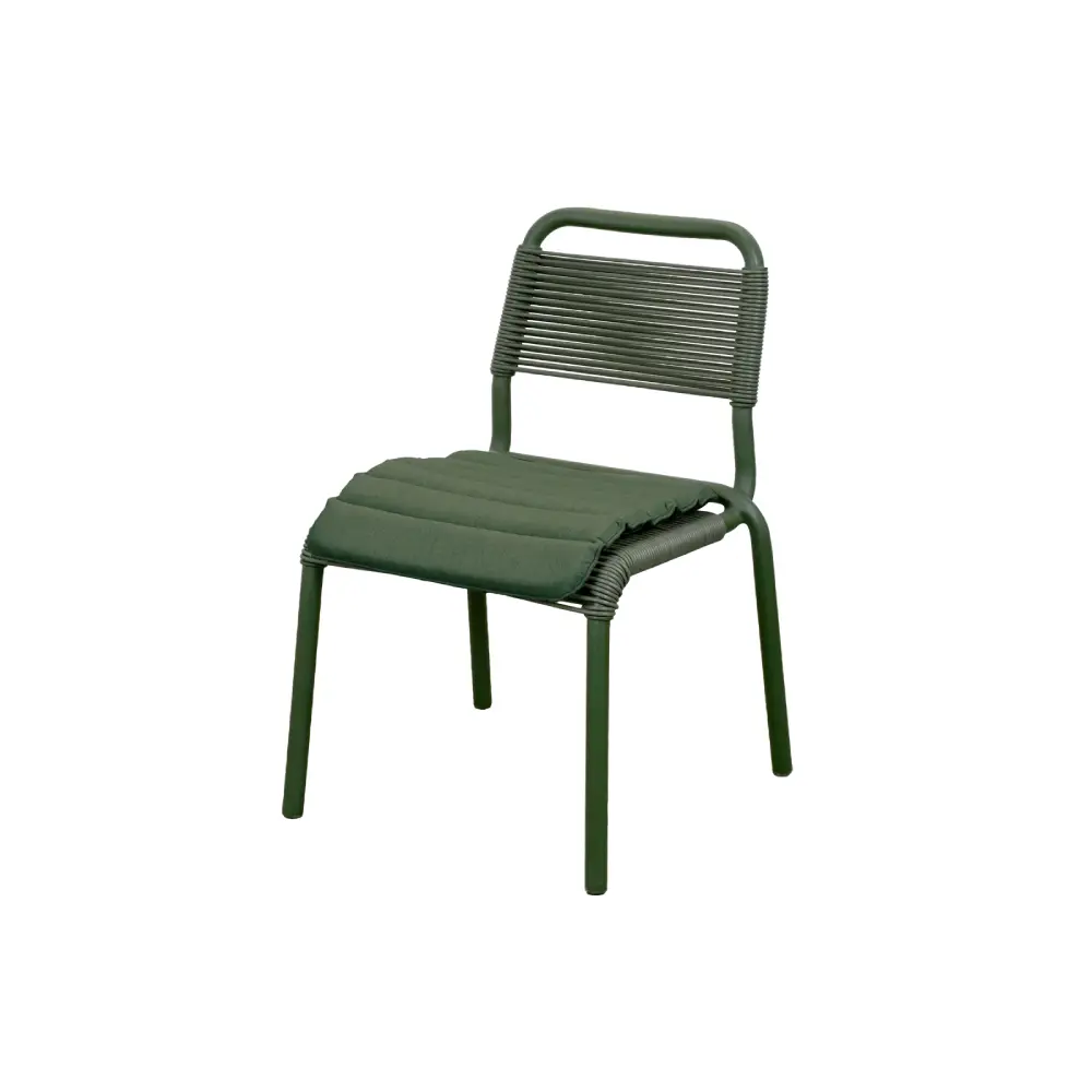 Al Dente chair, stackable m/dark green Weave Dark green