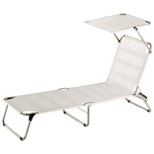 Amigo sunbed top white aluminium/textilene