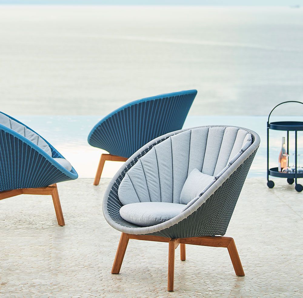 Peacock Lounge Armchair Grey