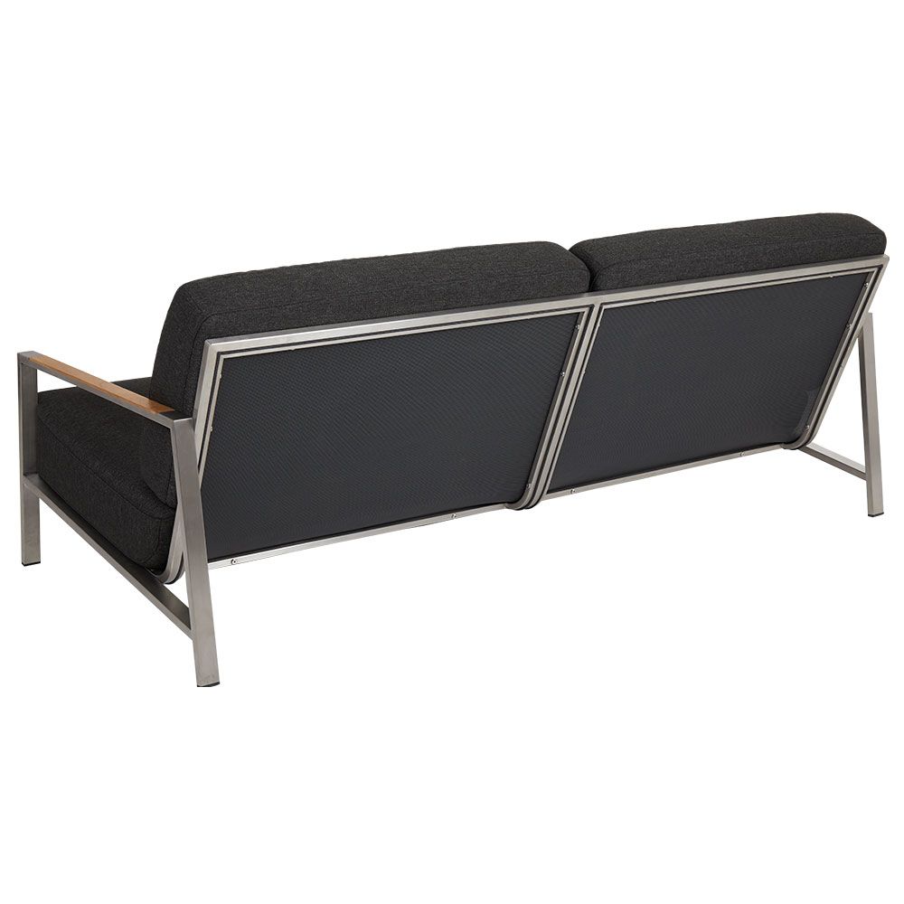 Naos 2.5-seater sofa stainless steel/nearly black
