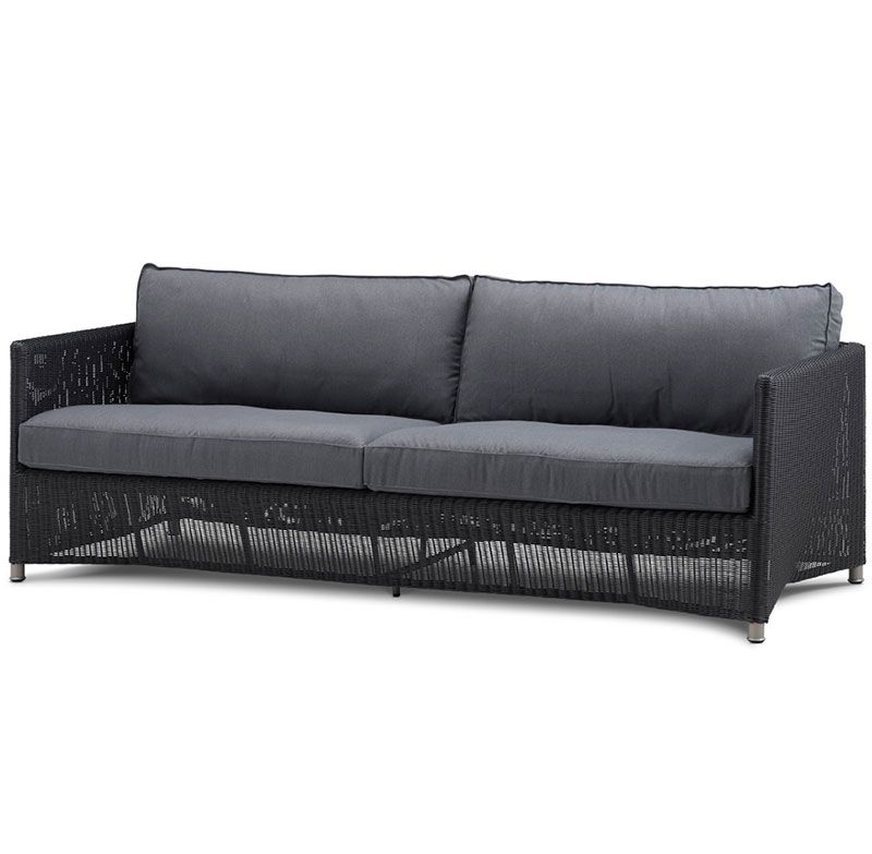 Diamond 3-seater sofa Graphite