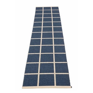 Woven Rug Criss Dark Blue 70x300 cm