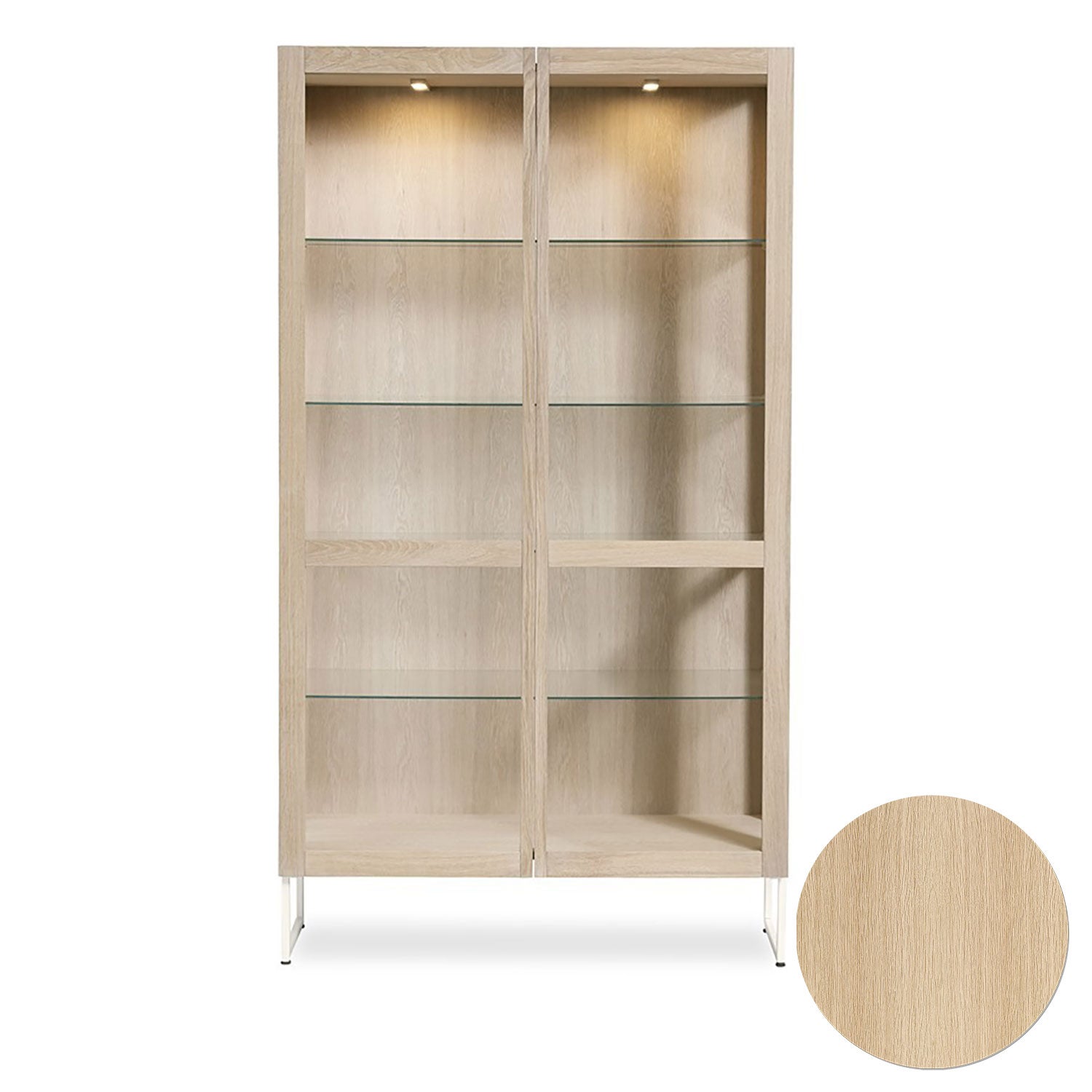 Sm452 Cabinet Oak Lacquer 100X43X162cm
