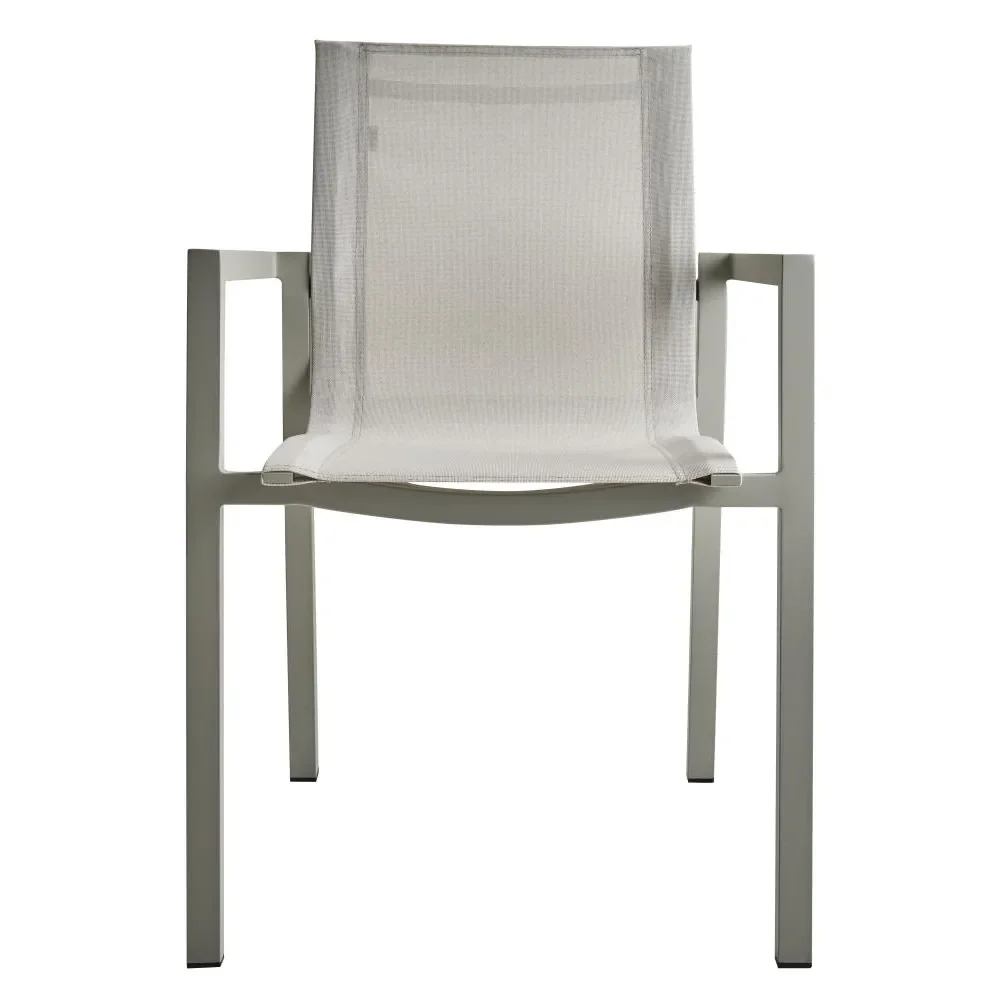Delia stacking chair Light Grey/Textilene