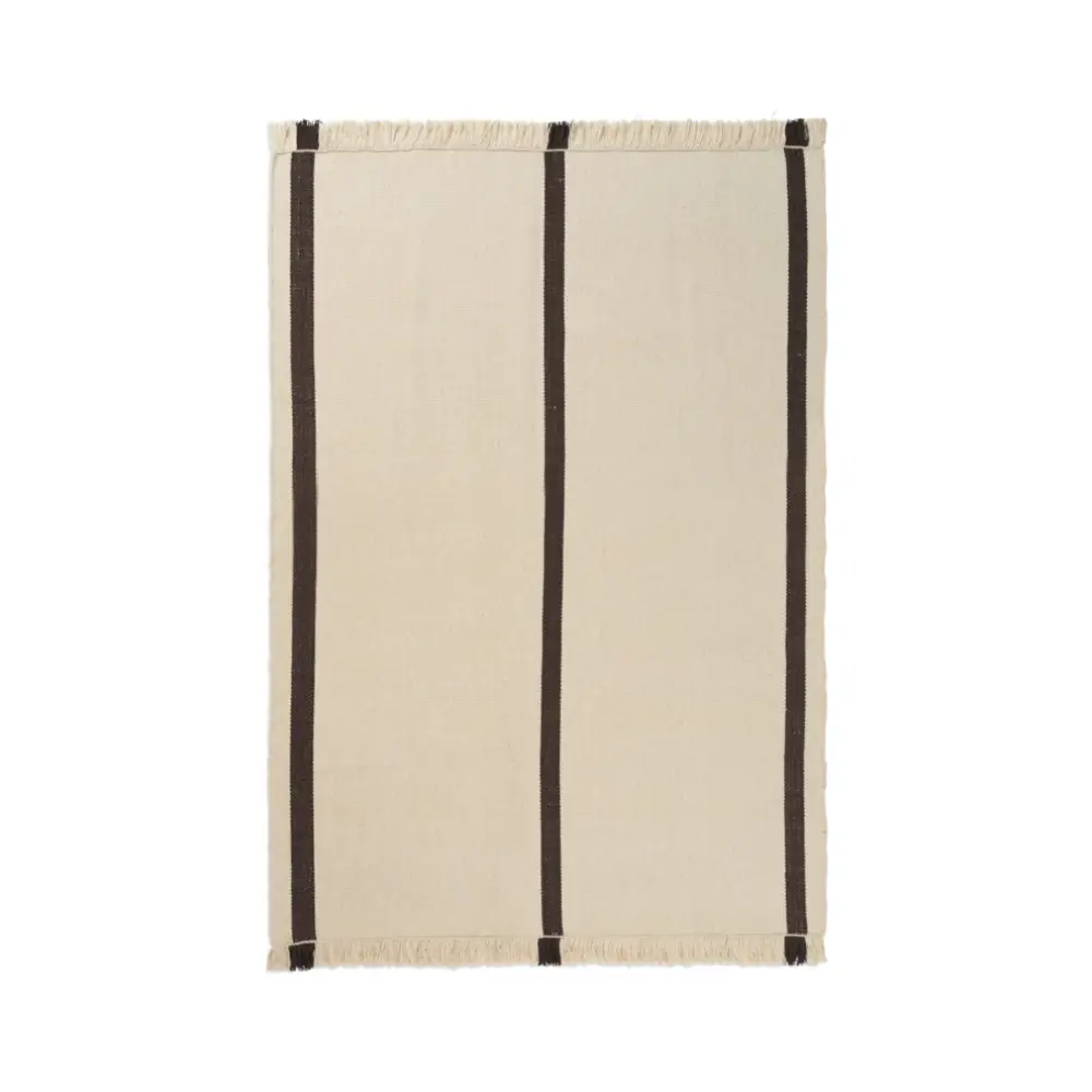 Calm Kelim Mat 140x200 cm - Off-white/Coffee