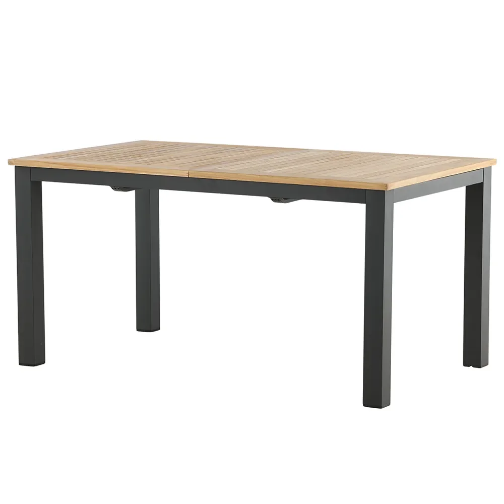 Panama Dining Table 152-210x90 cm Black/Teak