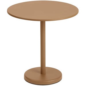 Linear Steel Café Table Ø70 cm Burnt Orange 