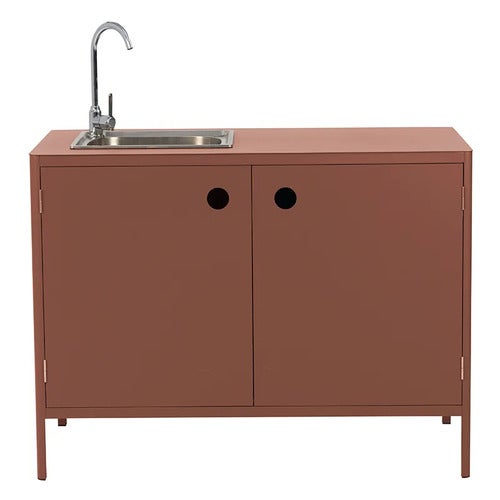 Kelia outdoor kitchen   with sink and tap  Zin Red