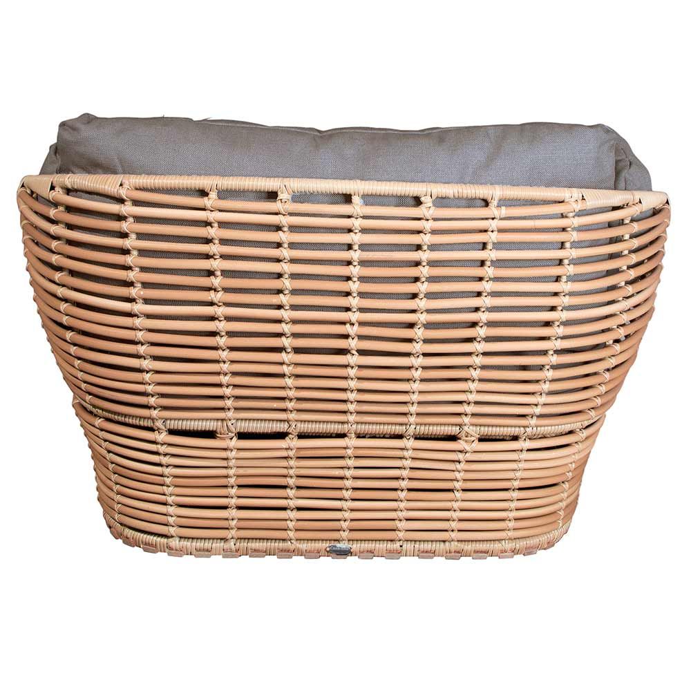 Lounge Armchair Basket Natural Wicker Incl Light Cane-Line Airtouch Cushion Set