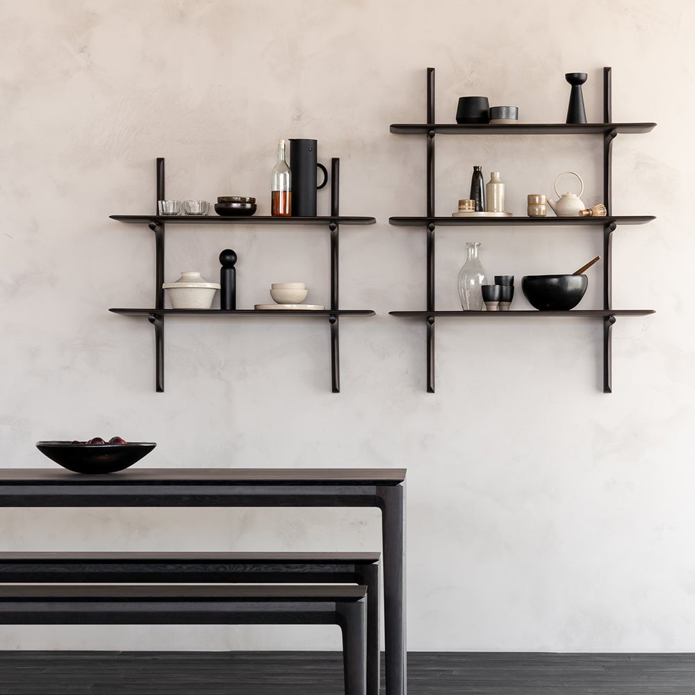 Bok Bench 35x166 cm Brown lacquered oak