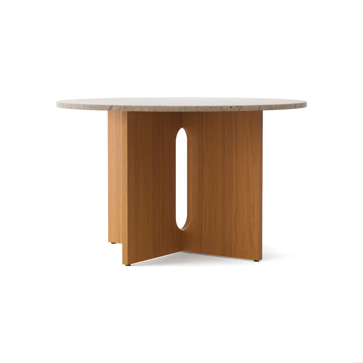 Androgyne Dining Table - Oak - Stone/Kunis Breccia - Ø120 cm