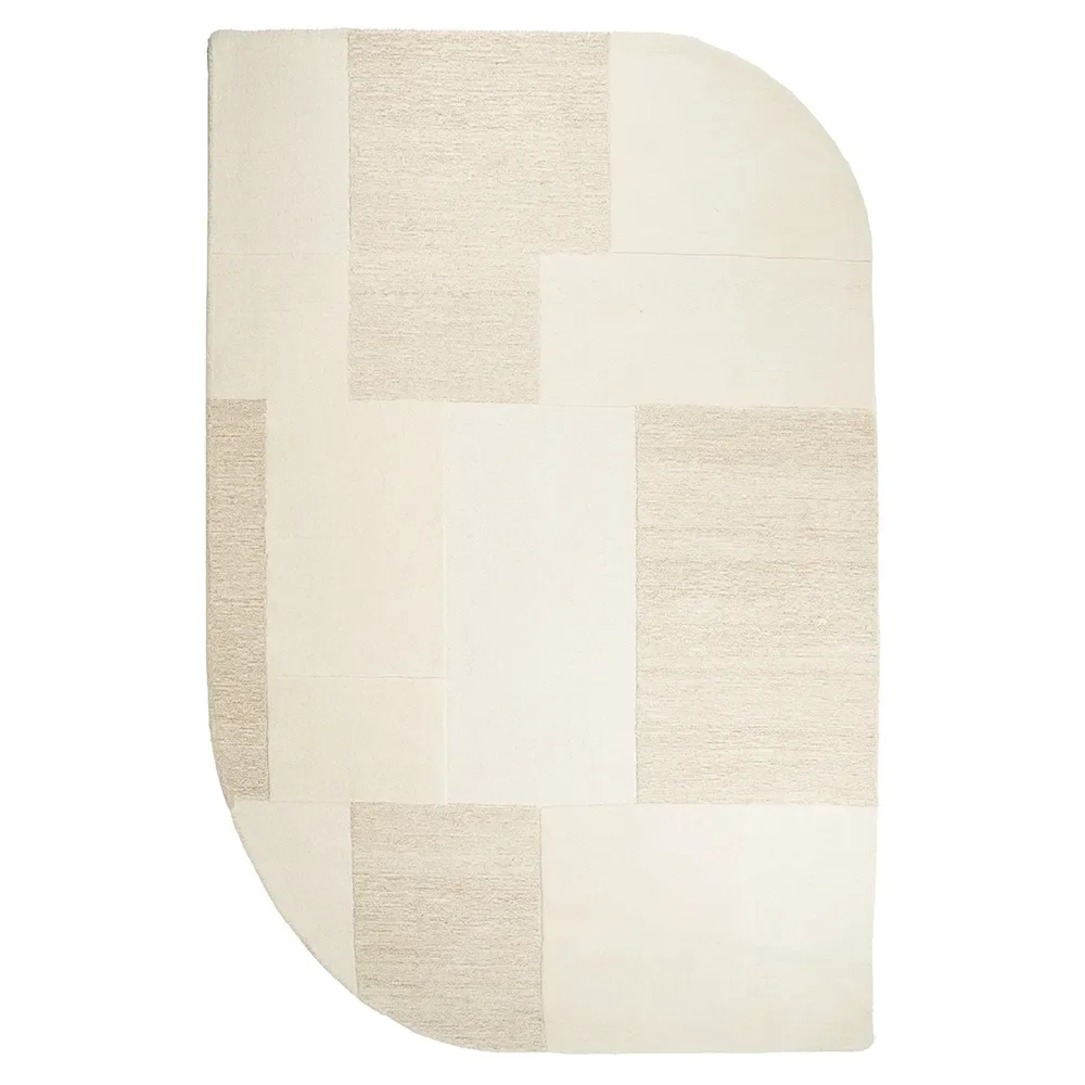 Wool Rug Contour Off-White 290x190 cm