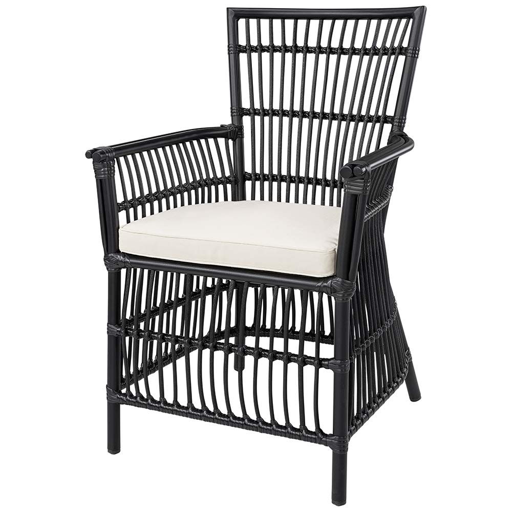 Armchair Modest Black Outdoor rattan