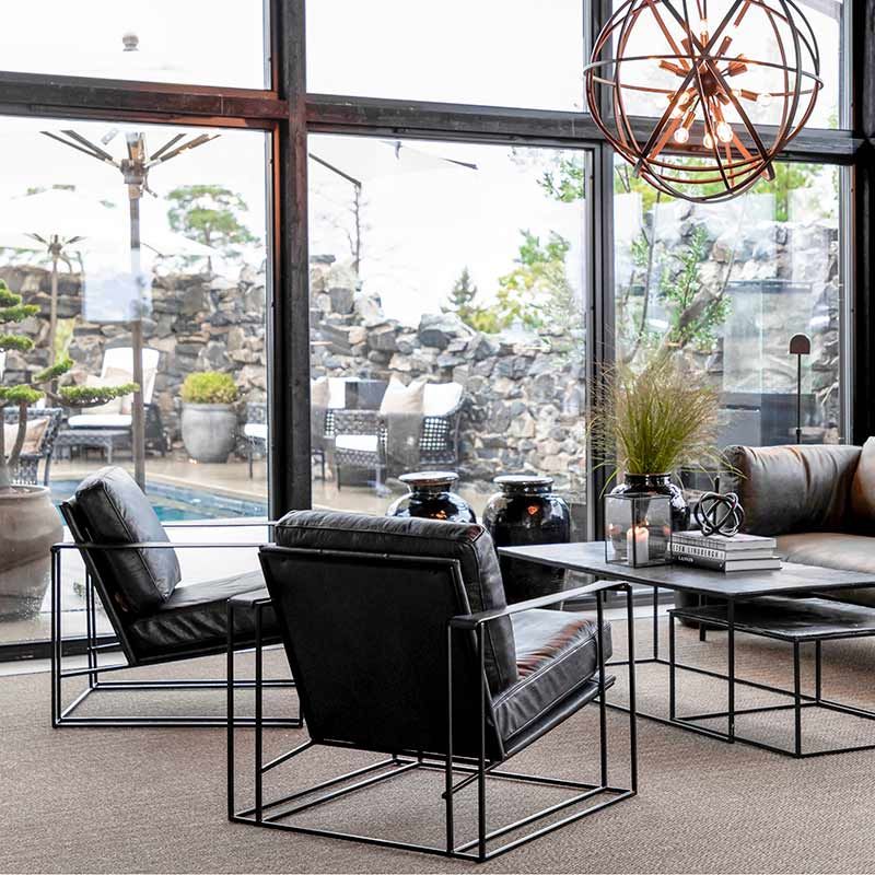 Bellagio Armchair Leather/Metal