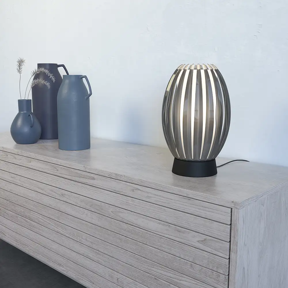 Tentacle Table Lamp M Black/Smoke E27