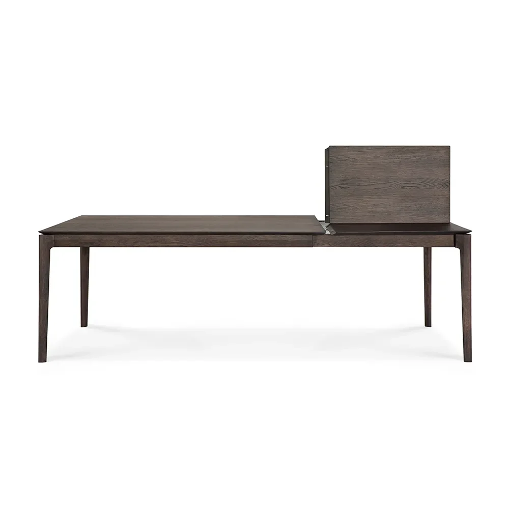 Bok Dining table 90x160-240 cm Brown lacquered oak