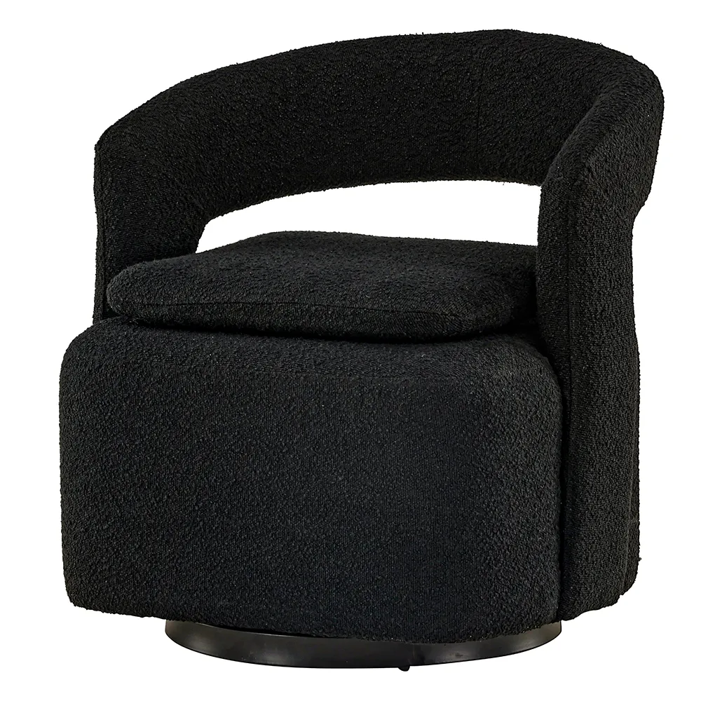 Laurel Armchair Black Boucle