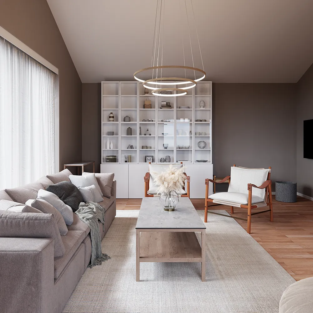 Trione ceiling light Ø80cm Natural