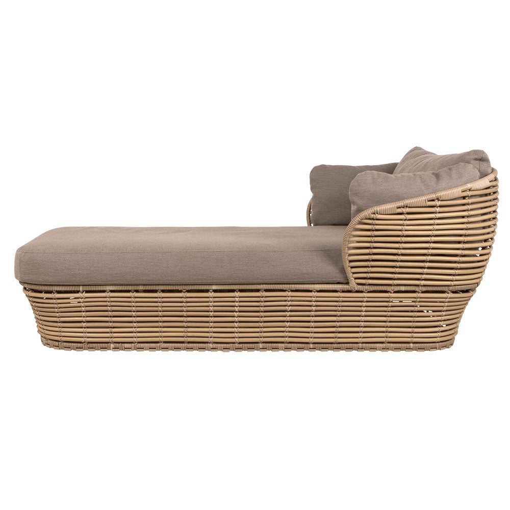 Basket Daybed Incl Taupe Airtouch Cushion Set Natural Artificial Rattan