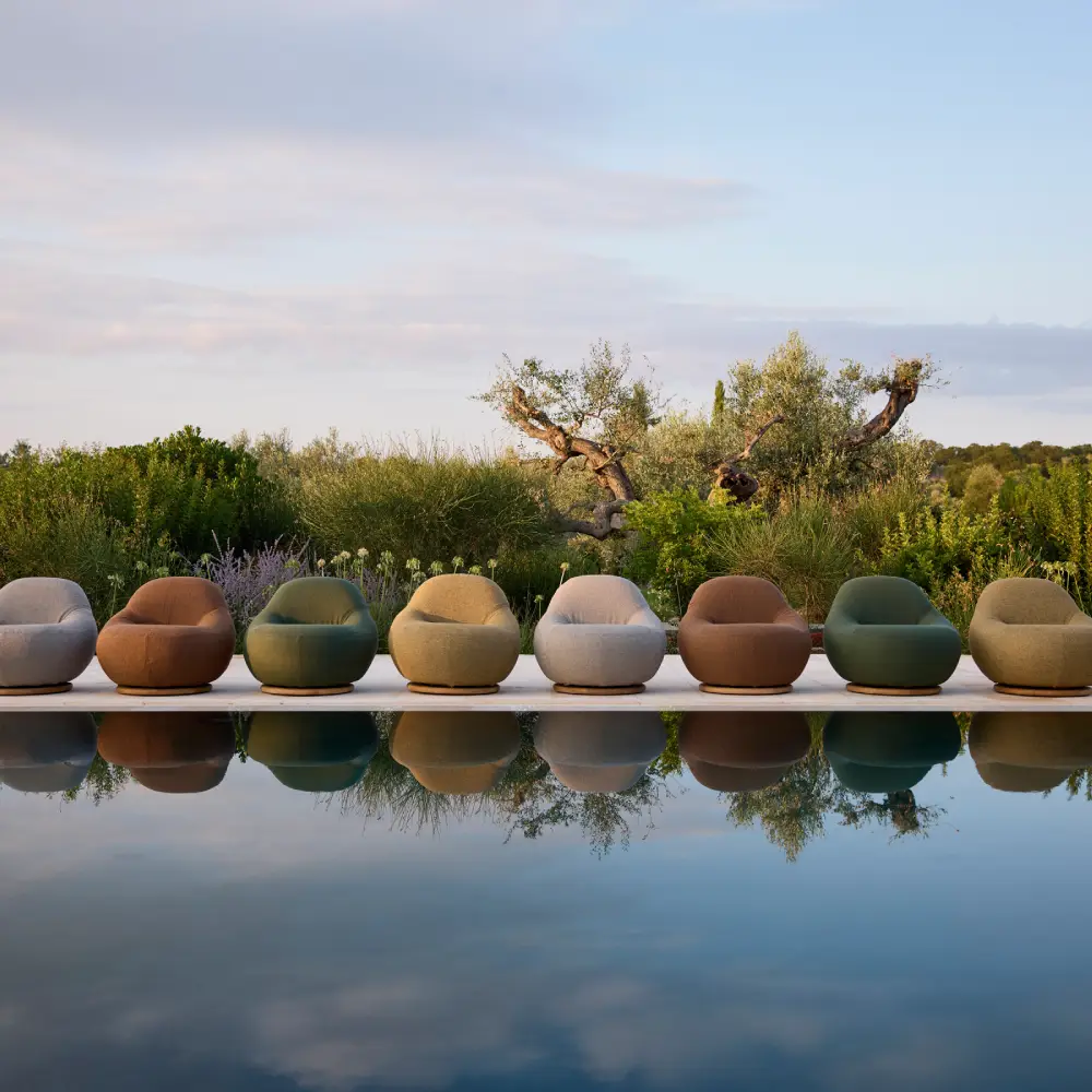 Gem lounge chair m/teak swivel Grey, AirTouch