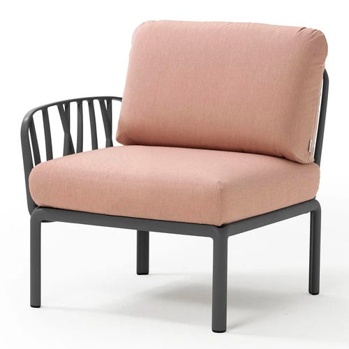Komodo End Unit Anthracite - Rosa Quarzo