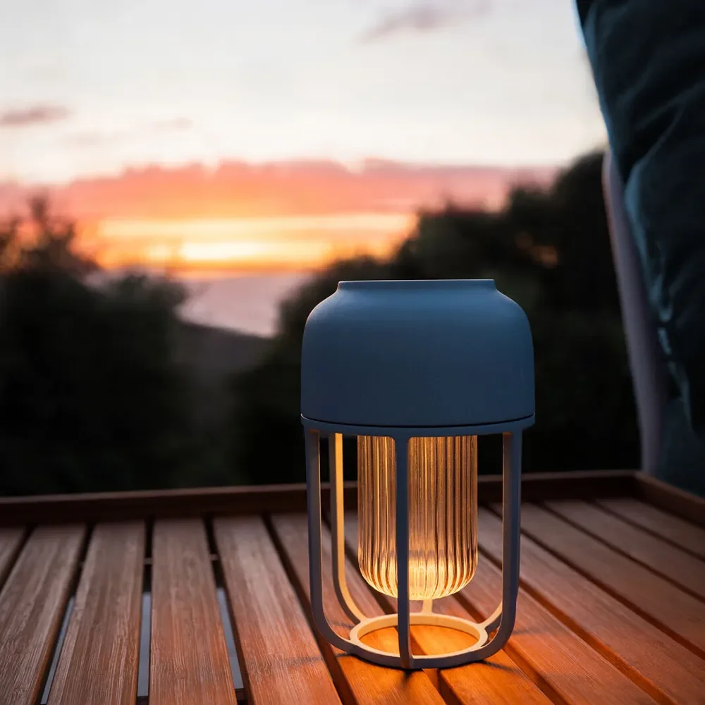 Portable solar cell lamp LIGHT No.1 Ice Blue