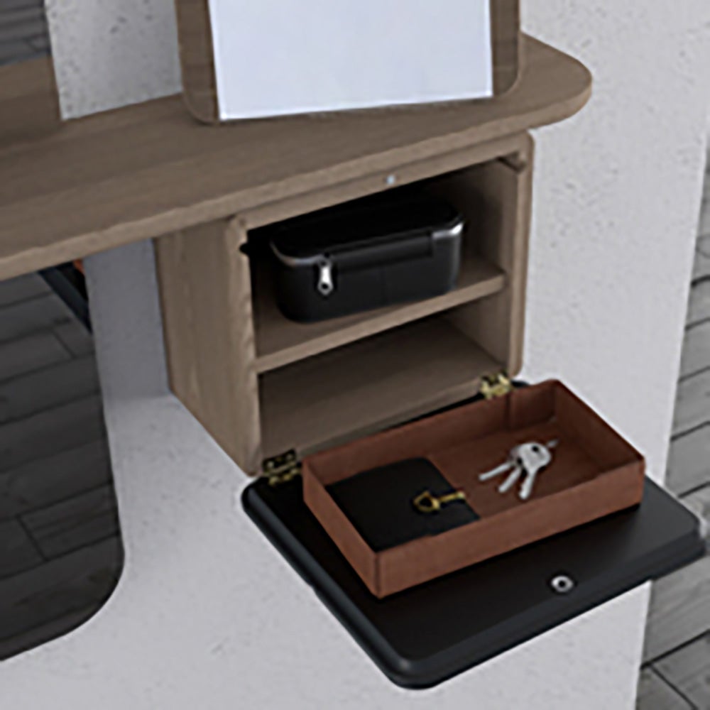 One More Look Mirror Solid Oak/Anthracite Grey