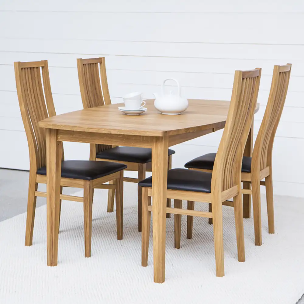 Allegro Dining table 100x186-286 cm veneered oiled oak