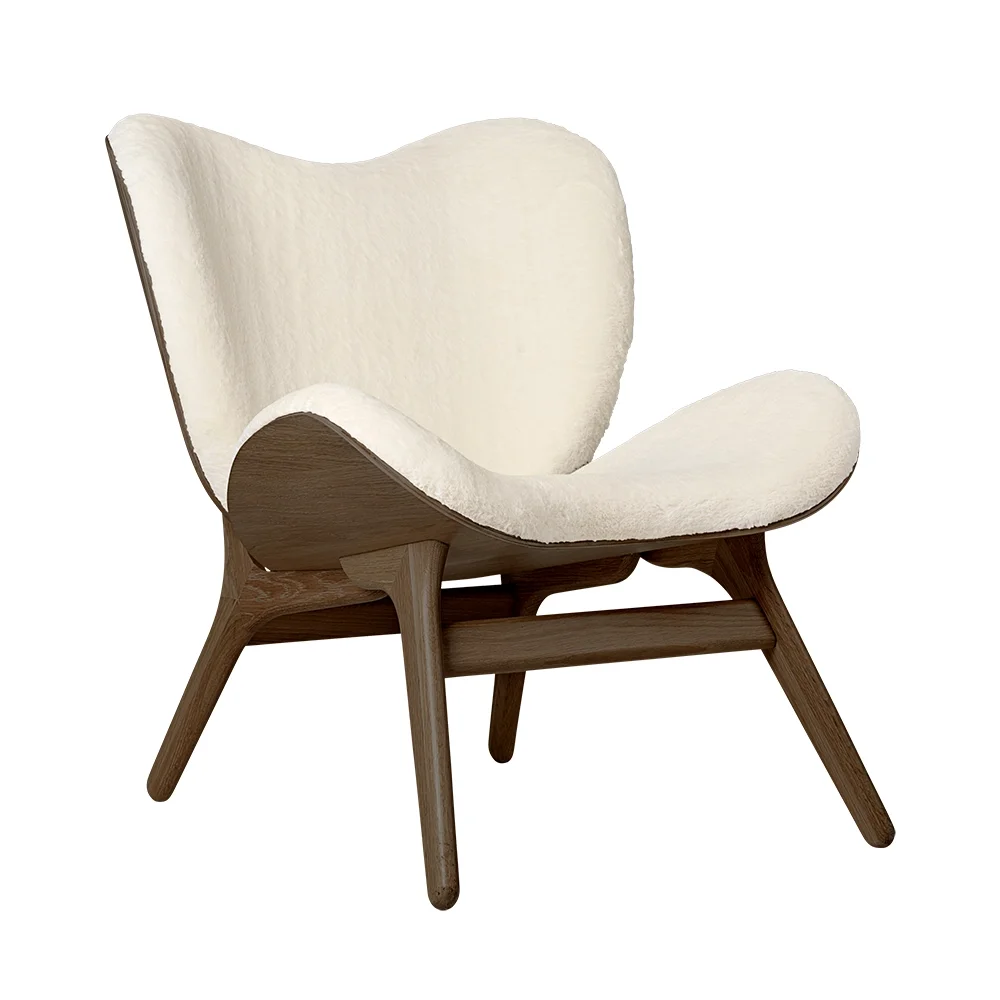 A Conversation Piece Lounge chair Dark Oak/Teddy White