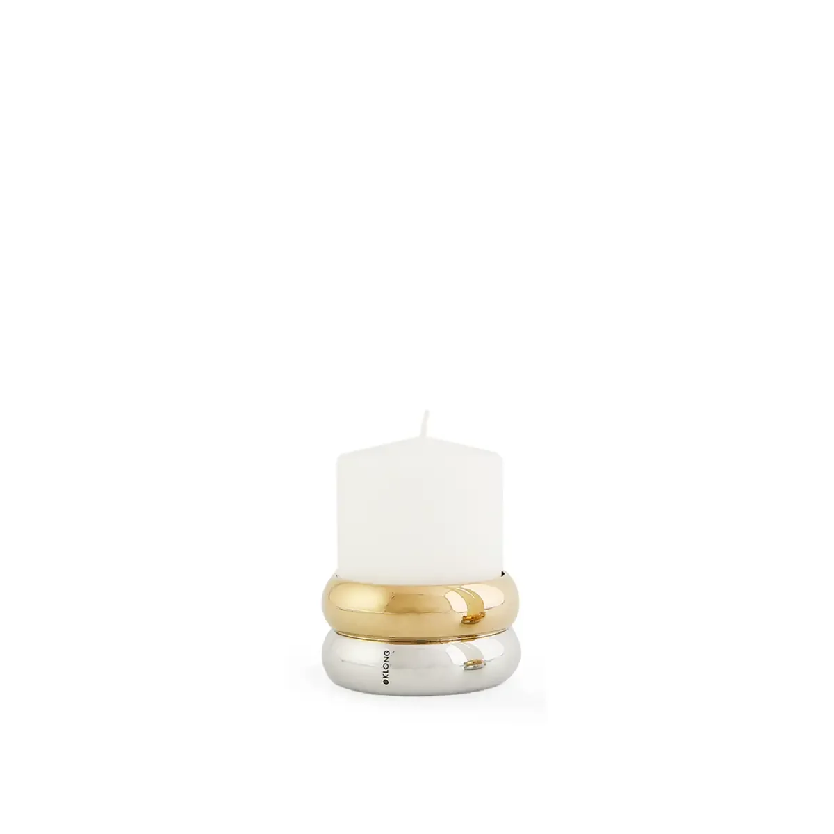 Marriage candle holder brass/silver