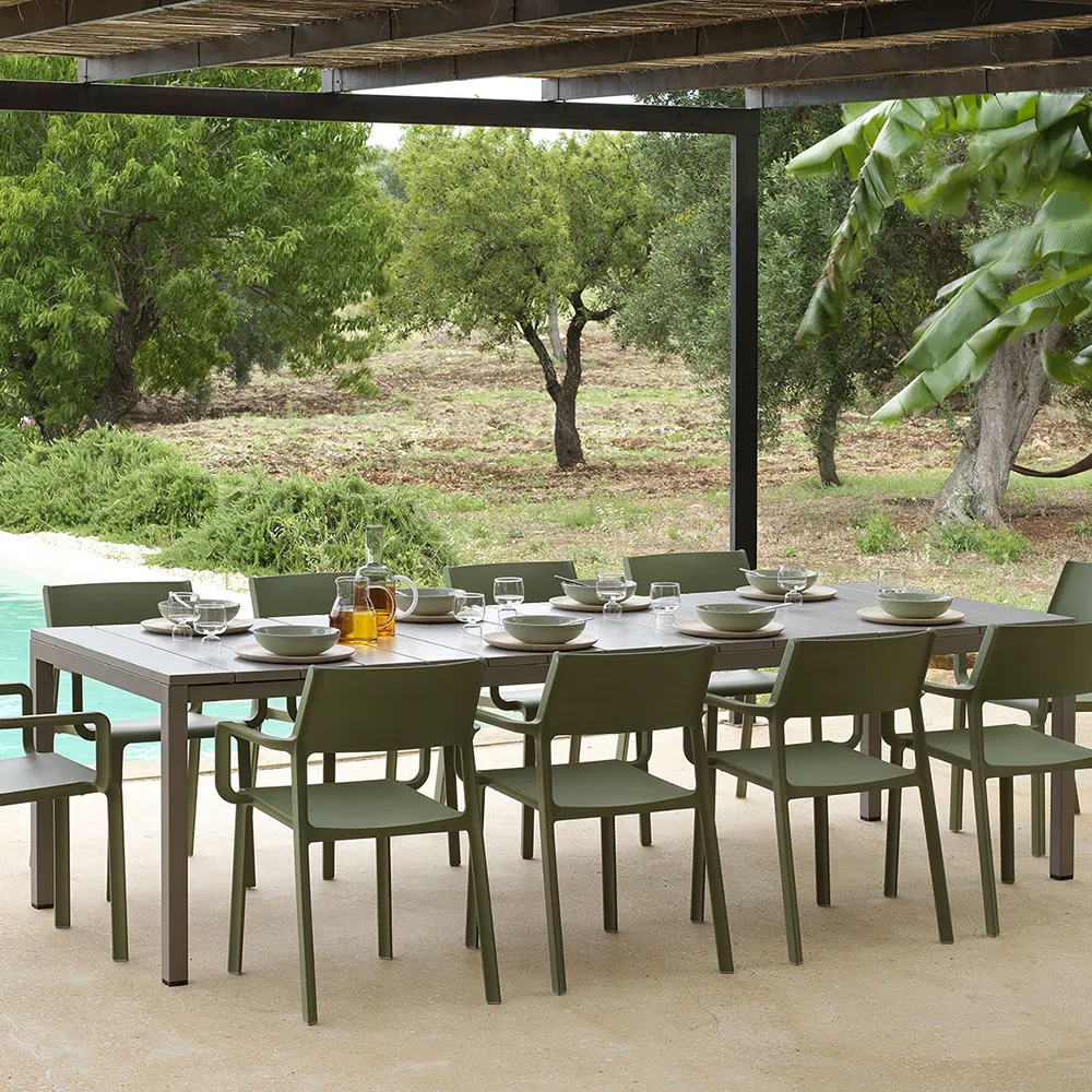 Rio Dining table 210/280x100cm White