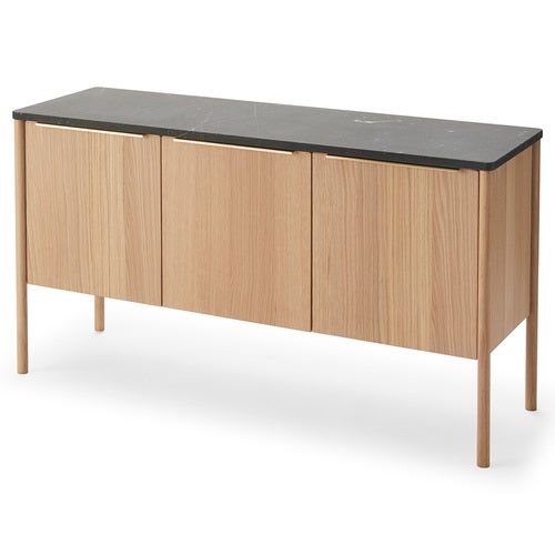 Jut Cabinet Black Oak
