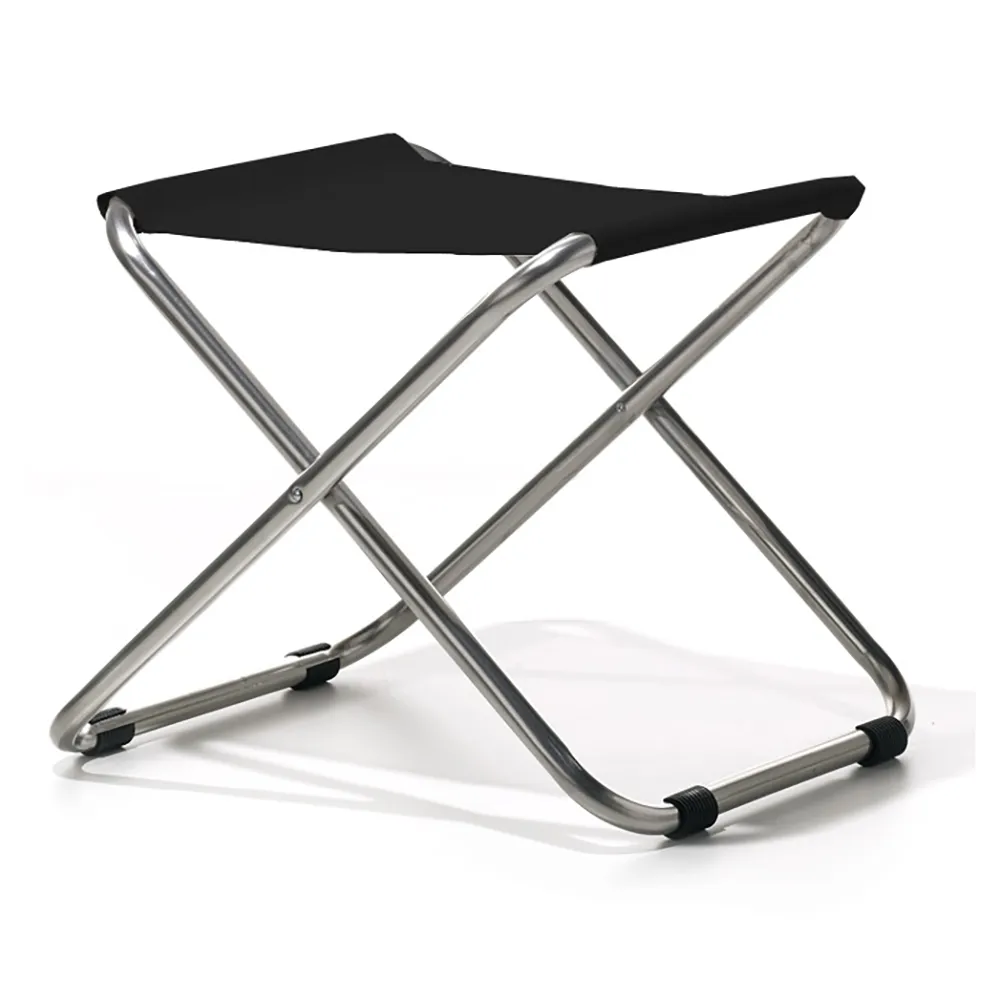 Chico footstool black aluminium/textile