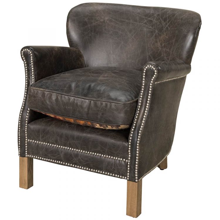Professor Armchair Leather Fudge