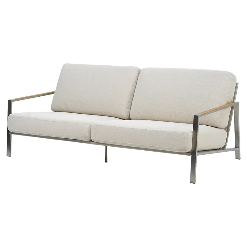 Naos 2,5-seater sofa  Stainless steel / Dot beige