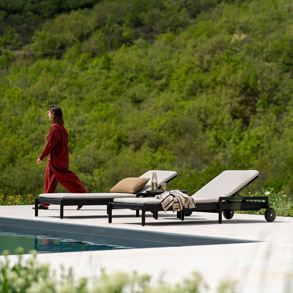 Jack Sunbed Black/Natural Thin cushion