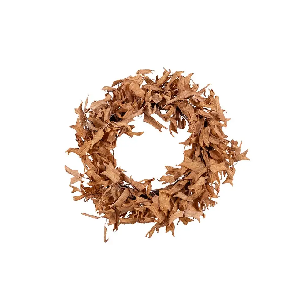  Leaf wreath Ø60 cm beige