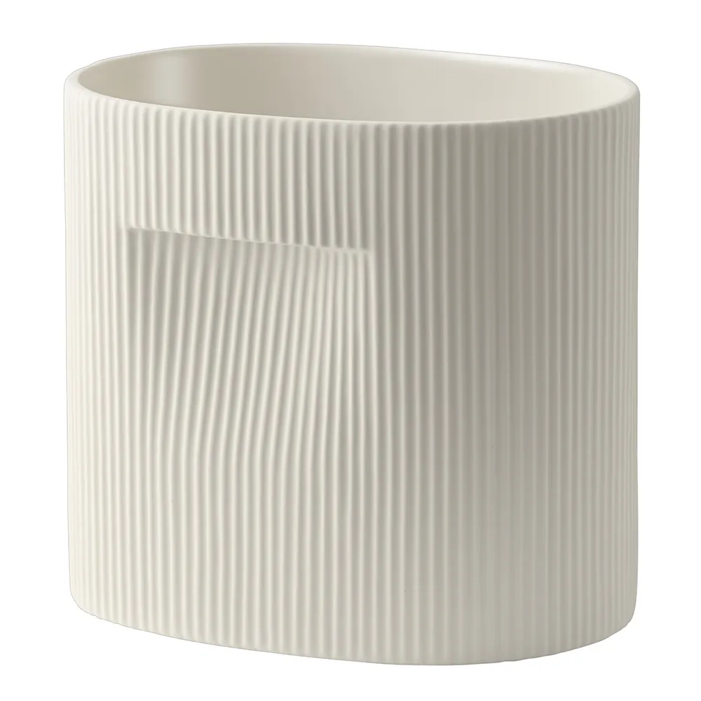  Ridge pot H: 24 cm - Off-White